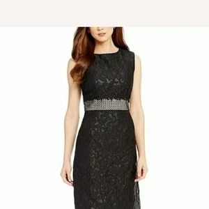 Antonio Melani Edna Jacquard Sheath Embroider Lace